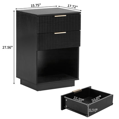Viva Wave Noir Bedside Cabinet