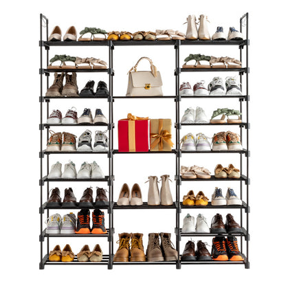 shoe and hat rack shown with everyday use details