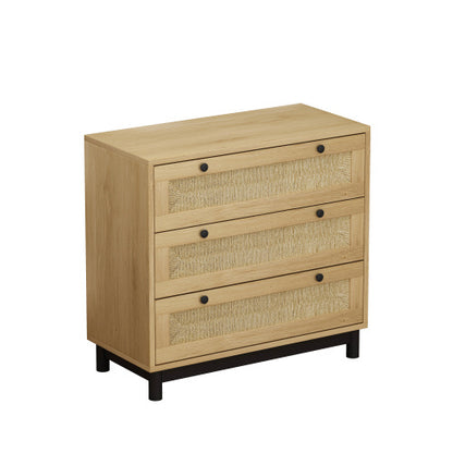 Viva Harmony Collection: Viva Harmony Rope-Woven 3-Drawer Storage Cabinet