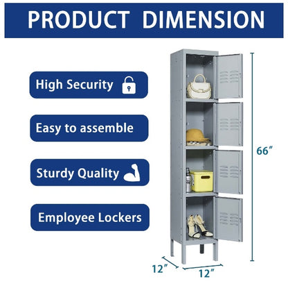 Viva Atelier Argent Industrial Metal Lockers with Locks
