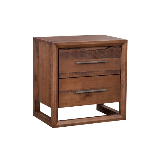 Viva Atelier Lofton Brown Wood Nightstand