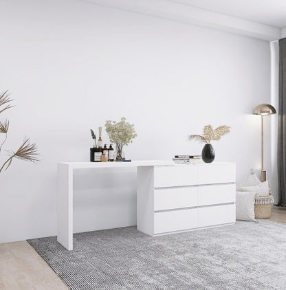 Viva Blanc Étagère 6-Drawer Chest