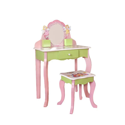 Viva Elite Petite Wooden Vanity Set with Mirror & Stool - The Future of Intimate Elegance