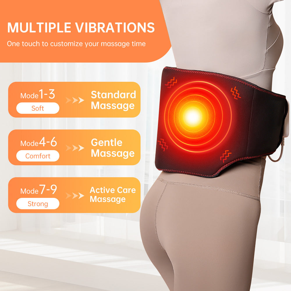 Fast Electric Heating Pad for Waist and Abdomen | Vibratory Massage Mode for Ultimate Relief