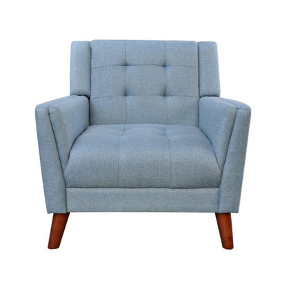 Greenmont Blue Tufted Upholstered Armchair | Viva