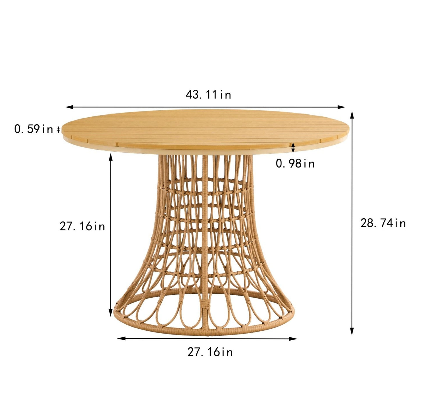 Viva Sienna Bamboo-Style Outdoor Dining Set