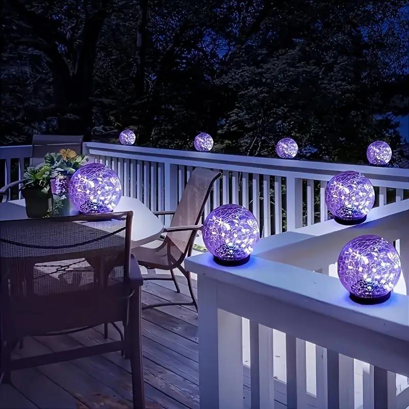 Viva Elite Premium Solar Crackle Glass Ball Light - Artisan Garden Sphere