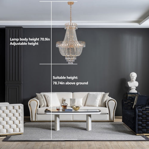 Golden Crystal Chandelier – The Ultimate Statement of Luxury for Your Home