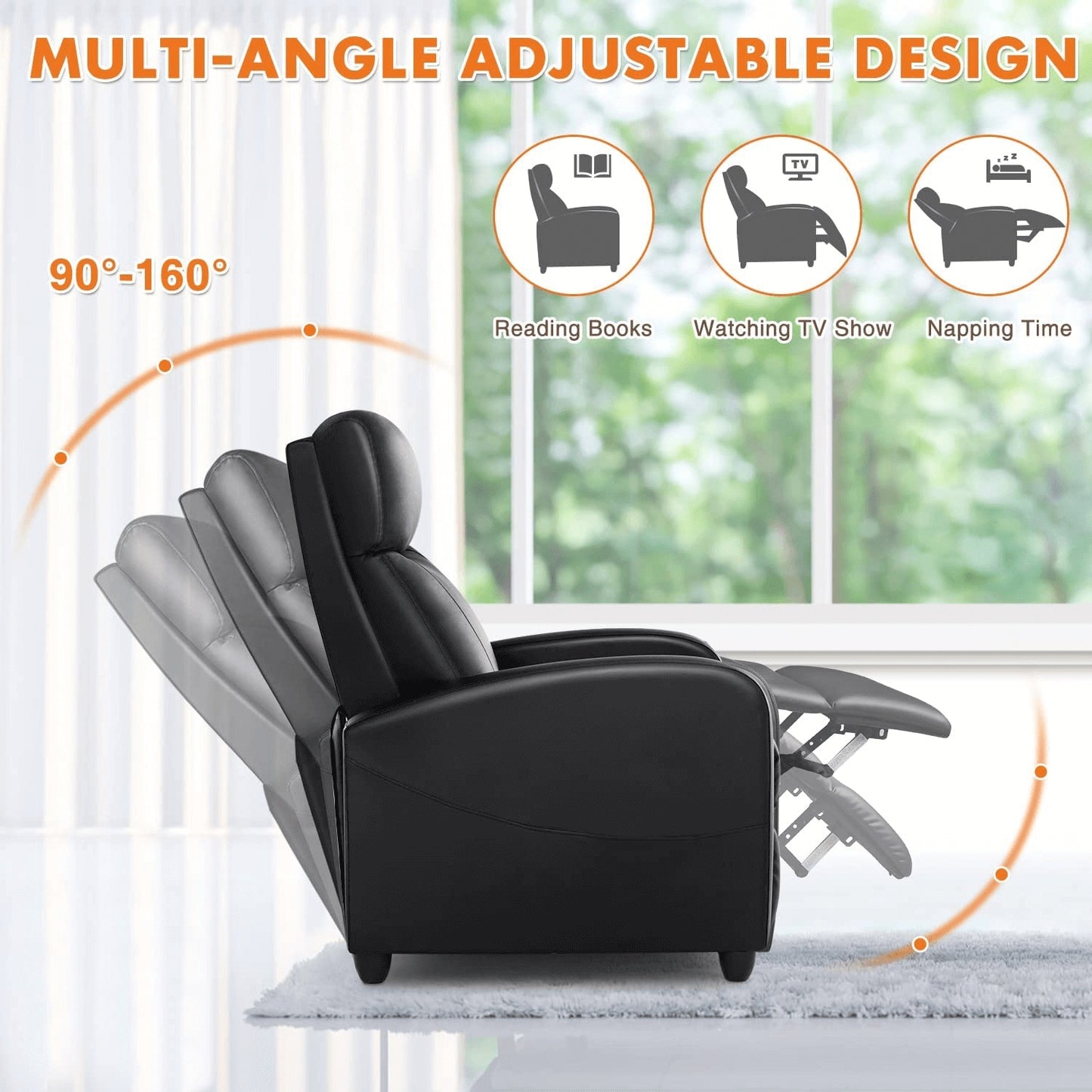 Viva Atelier Meridian Manual Reclining Massage Lounge Chair