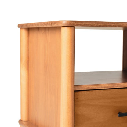 Viva Elite Caramel Spindle Nightstand – The Future of Transitional Elegance