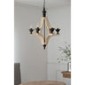 6-Light Wood Chandelier with Adjustable Chain – A Perfect Blend of Rustic and Modern Elegance