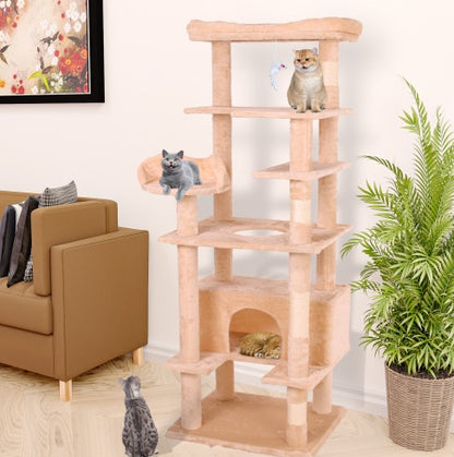 Cream White Cat Climbing Frame | Viva