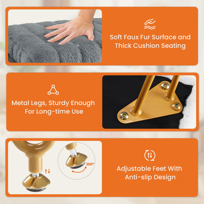 Viva Elite Zara Faux Fur Storage Vanity Stool Collection - The Future of Luxurious Comfort