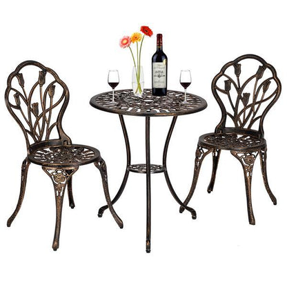 Bronze Accent Chair & Round Side Table Set | Viva