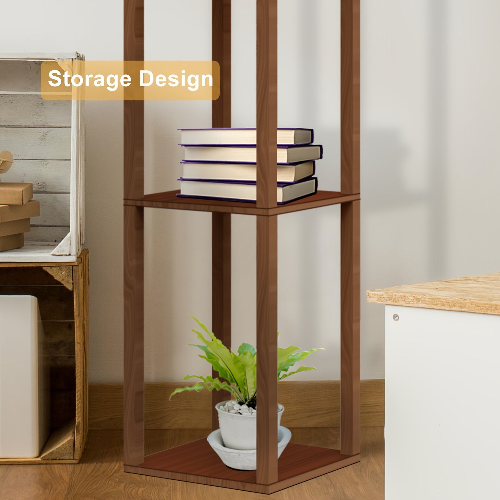 floor lamp with shelf for bedroom lighting
