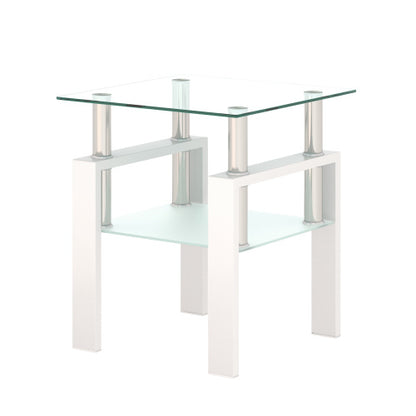Modern Tempered Glass Tea Table - Elevate Your Living Room with Contemporary Elegance