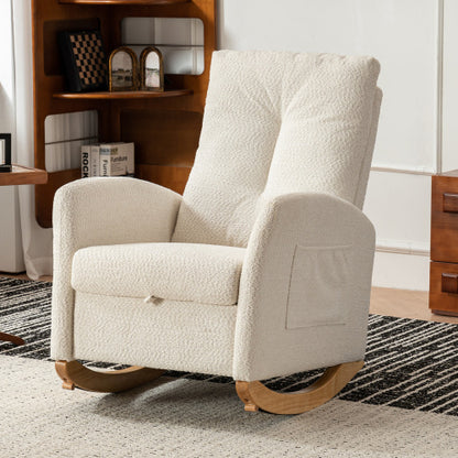 Beige Rocking Chair & Footrest Set | Viva Élan