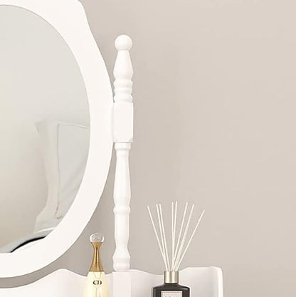 Viva Elite 4-Drawer Vanity Set with Oval Mirror Collection - The Future of Elegant Femininity