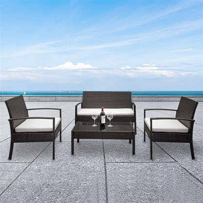 4-Piece Rattan Patio Sofa Set | Viva Smart Living