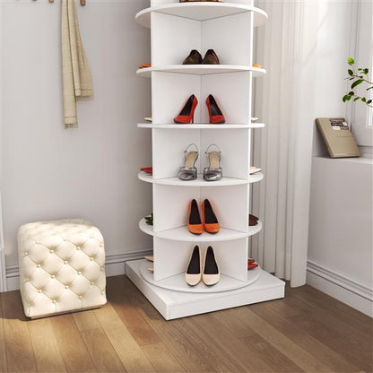 30-Inch 360° Rotating Shoe Cabinet – 6-Tier Smart Storage Solution