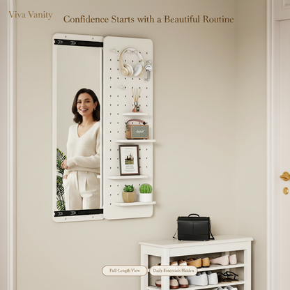 full length wall mirror 47 6" panel mirror with hidden for bedrooms
