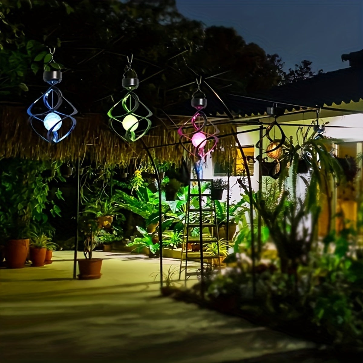Viva Elite Solar Wind Spinner with LED Chimes - Premium Kinetic Garden Art