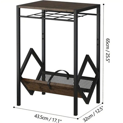 3-Tier Record Player Stand with Vinyl Storage | Viva