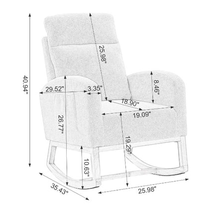 Viva Atelier Élan High Back Modern Rocking Armchair