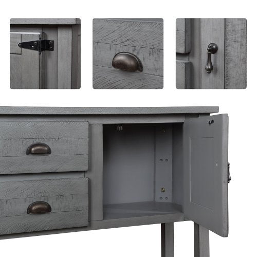 Viva Essentials: 48-Inch Solid Wood Sideboard Console Table – The Art of Elevated Simplicity