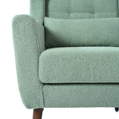 Light Green Teddy Upholstered Accent Chair | Viva Cozy Luxe