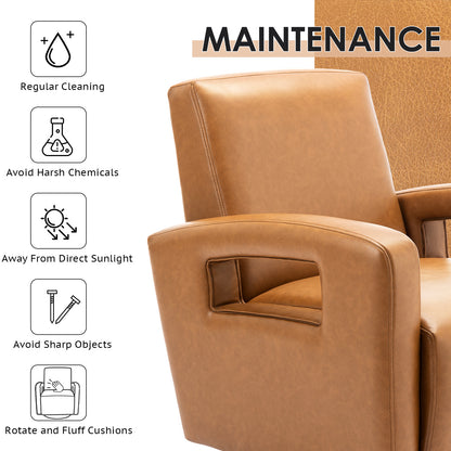 Swivel Accent Chair – Brown & Dark Brown | Viva
