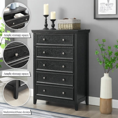 Viva Elite Elegant Fiberboard 5-Drawer Vanity Collection - The Future of Stylish Functionality