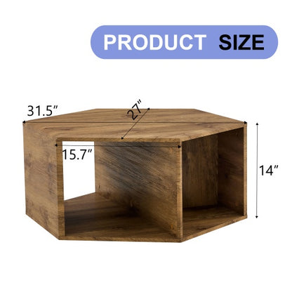 Hexagonal Coffee Table with Storage – 3 Colors | Viva Nexus