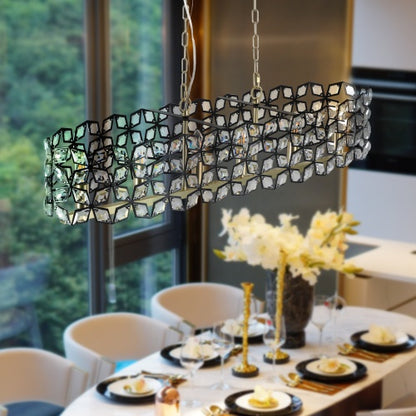 Modern Champagne Gold Oval Crystal Chandelier – A Statement of Luxury and Elegance