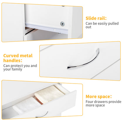 Viva Elite Smart Nightstand Series – Premium 4-Drawer Bedside Table with USB & Power Sockets