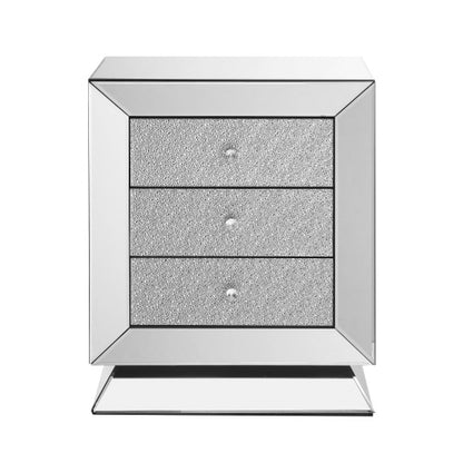 Elegant Mirror Three-Drawer Cabinet - Luxurious Storage for Every Space