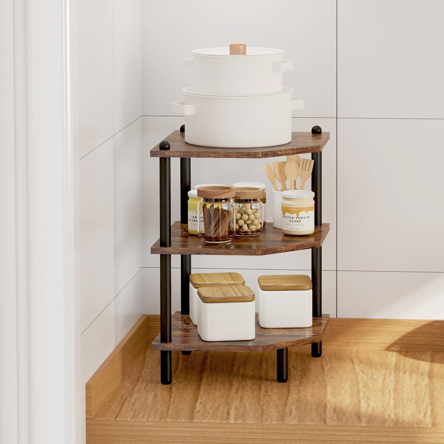 Viva Elite Aster Rustic Corner Shelves – The Future of Space-Conscious Design