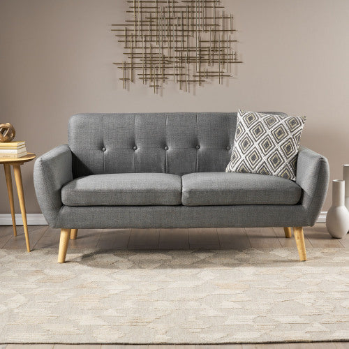 Viva Aria Waffle-Tufted Loveseat