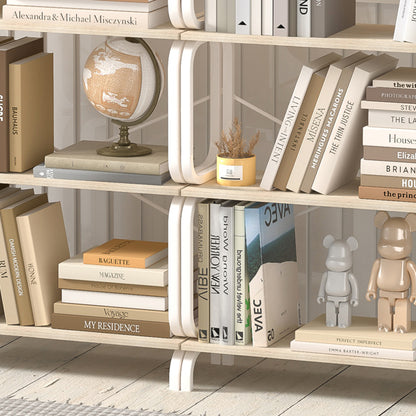 5-tier industrial bookshelf vertical book storage