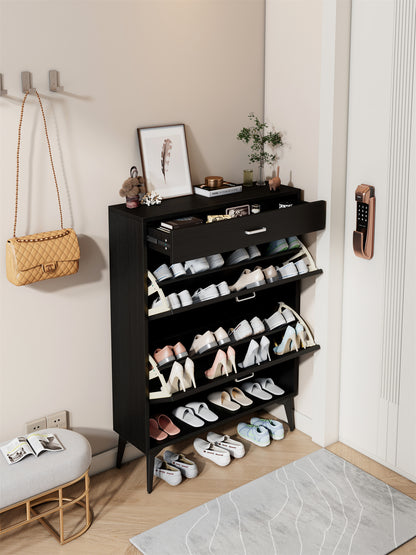 Black Shoe Storage Cabinet | Viva