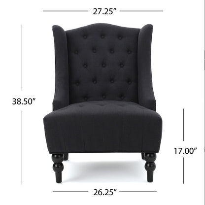 Charcoal High-Back Club Chair | Viva