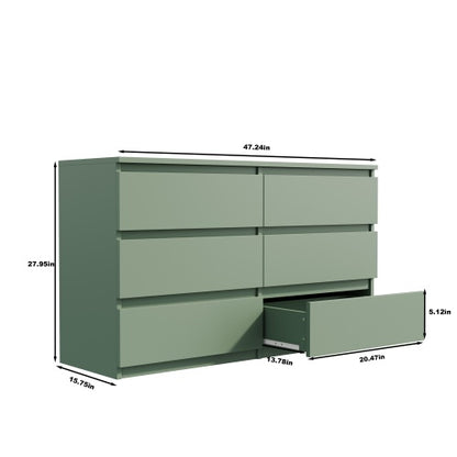 Viva Elite Emerald 6-Drawer Vanity Cabinet - The Future of Botanical Luxury