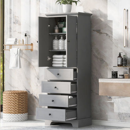 Viva Smart Living Collection: Dual-Door & Quad-Drawer Cabinet