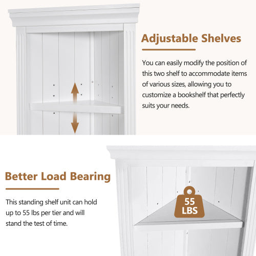 Viva Elite 5-Tier Corner Bookshelf – The Future of Angular Sophistication