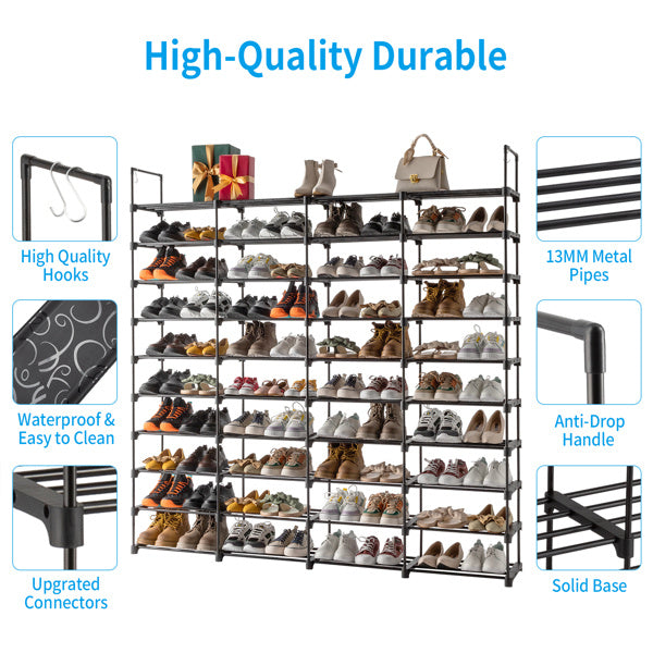 Viva Loft 10-Layer Shoe Rack – Vertical Elegance for Smart Living