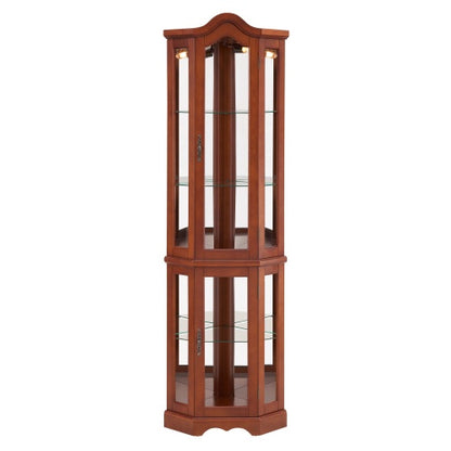 Viva Aria Illuminated Corner Curio Cabinet