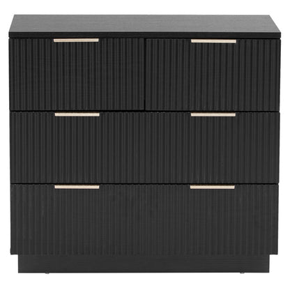 Black wave nightstand alternate product view