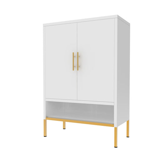 Modern 2-Door Shoe Cabinet – Sleek Corner Storage Unit for Smart Living