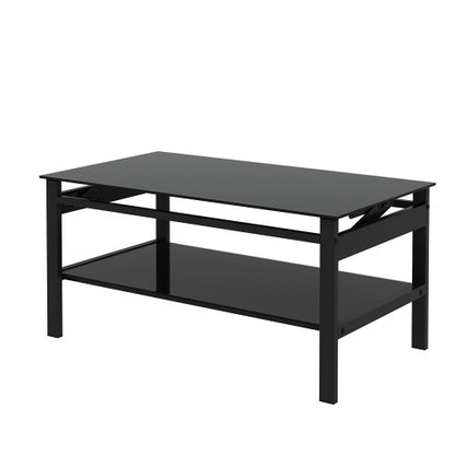 Viva Louvre Collection: The Noir Elevate Tempered Glass Coffee Table