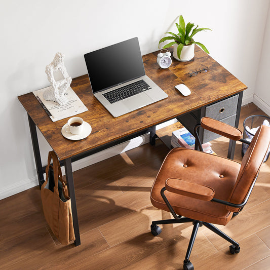 Viva Smart Living Collection: Walnut Computer Desk with Storage Drawer
